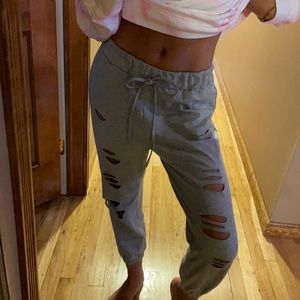 distressed sweatpants!!!